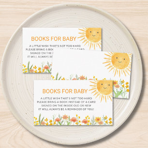 Carte D'accompagnement Livres pour bébé Baby Shower Sunshine