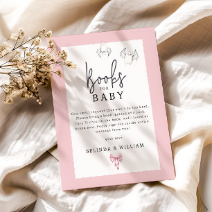 Carte D'accompagnement Livres pour bébé Bats & Bows Halloween Baby Shower