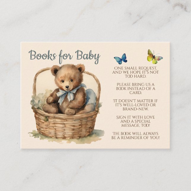 Carte D'accompagnement Livres pour bébé Bear Boy Boy pour bébé (Devant)