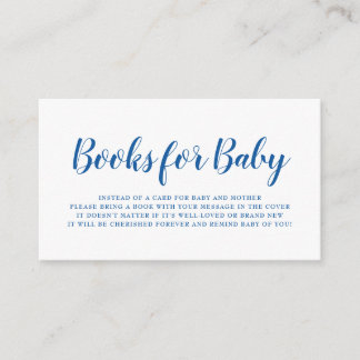 Carte D'accompagnement Livres pour bébé bleu clair Polka Baby shower poin