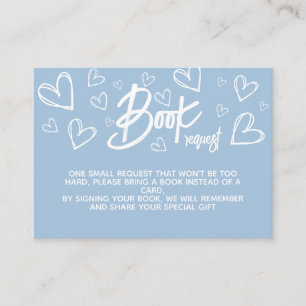 Carte D'accompagnement Livres pour bébé Bleu douche moderne