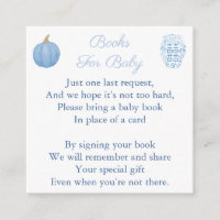 Livres Pour Bébé Bleu Et Blanc Citrouille Douche