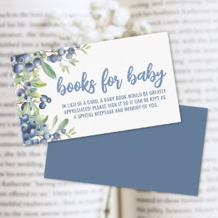 Carte D'accompagnement Livres Pour Bébé Blueberry Berry Baby shower doux