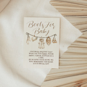 Carte D'accompagnement Livres pour bébé Boho Linge de bébé Baby Shower