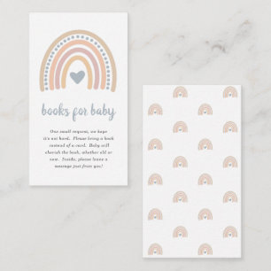 Carte D'accompagnement Livres pour bébé Boho Rainbow Cute Boy Baby shower