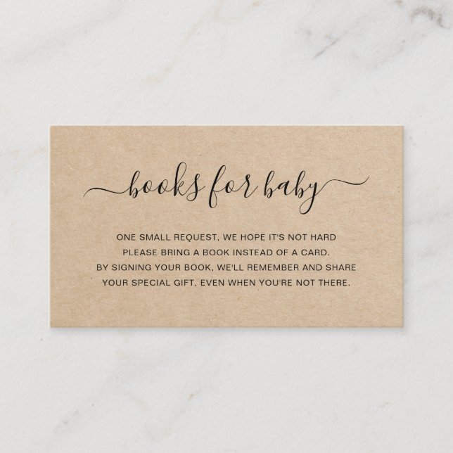 Carte D'accompagnement Livres pour bébé Brown Baby shower neutre genre (Devant)