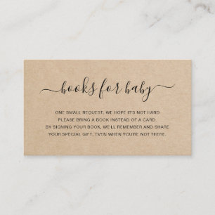Carte D'accompagnement Livres pour bébé Brown Baby shower neutre genre
