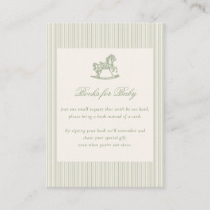 Carte D'accompagnement Livres pour bébé Cadeaux de shower de bébé Cheval 
