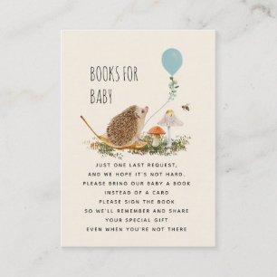 Carte D'accompagnement Livres Pour Bébé Champignons Hérisson Garçon Ballo