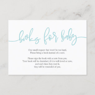 Carte D'accompagnement Livres pour bébé, Creative Tiffany Script