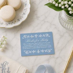 Carte D'accompagnement Livres pour bébé de douche de bébé bleu Wedgewood
