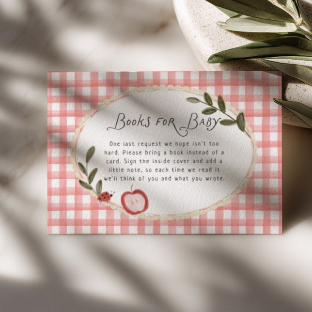 Carte D'accompagnement Livres pour bébé de la douche 'Pommettes de nos ye (Créateur téléchargé)