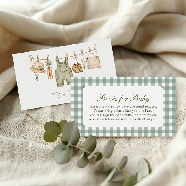 Carte D'accompagnement Livres pour bébé de saison Fête bébé fait-main (Créateur téléchargé)