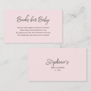 Carte D'accompagnement Livres pour bébé - Demande de carnet de Baby showe