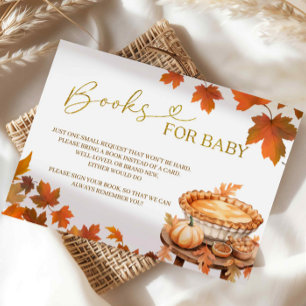 Carte D'accompagnement Livres pour bébé douche de bébé mignonne automne c