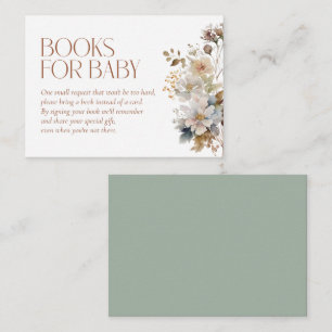 Carte D'accompagnement Livres pour bébé Elegant Vintage Floral Baby showe
