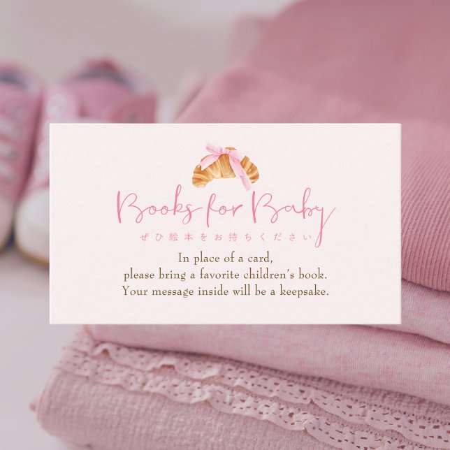 Carte D'accompagnement Livres pour bébé en route Coquette Croissant (Créateur téléchargé)