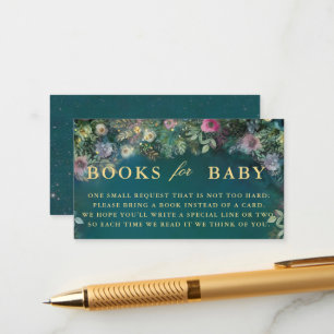 Carte D'accompagnement Livres Pour Bébé Enchanted Forest Greenery Rose