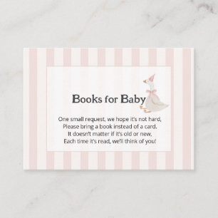 Carte D'accompagnement Livres pour bébé Fille aux oies à l'aquarelle rayu