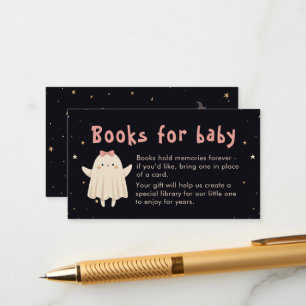 Carte D'accompagnement Livres pour bébé fille mignonne Éffrayant Hallowee