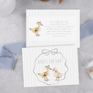 Carte D'accompagnement Livres pour bébé garçon Canetons des bois