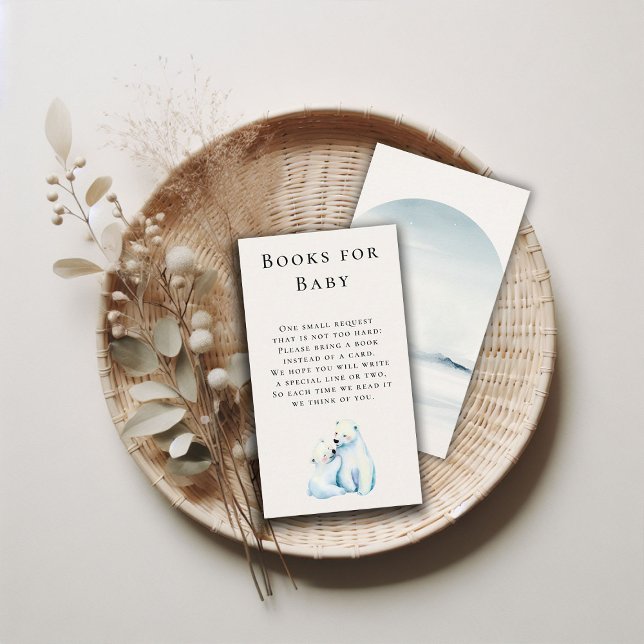 Carte D'accompagnement Livres pour bébé garçon Polar Mama Bear Cub Baby s (winter boy baby shower bearly wait polar bear mama cub watercolor cute adorable love books for baby )