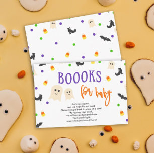 Carte D'accompagnement Livres pour bébé Halloween Douche bébé Demande de