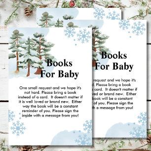 Carte D'accompagnement Livres pour bébé hiver flocon de neige arbre