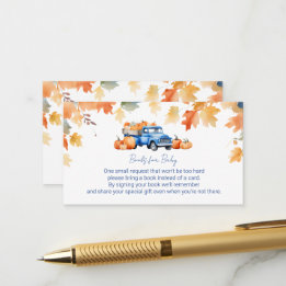 Carte D'accompagnement Livres pour bébé insert camion bleu et petite citr
