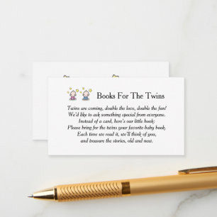 Carte D'accompagnement Livres Pour Bébé Jumeaux, Demande De Réservations,