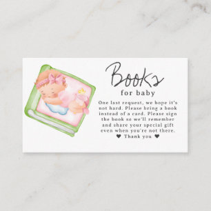 Carte D'accompagnement Livres Pour Bébé mignon Petite Fille Baby shower