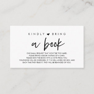 Carte D'accompagnement Livres pour bébé, Moderne S'il vous plaît apporter