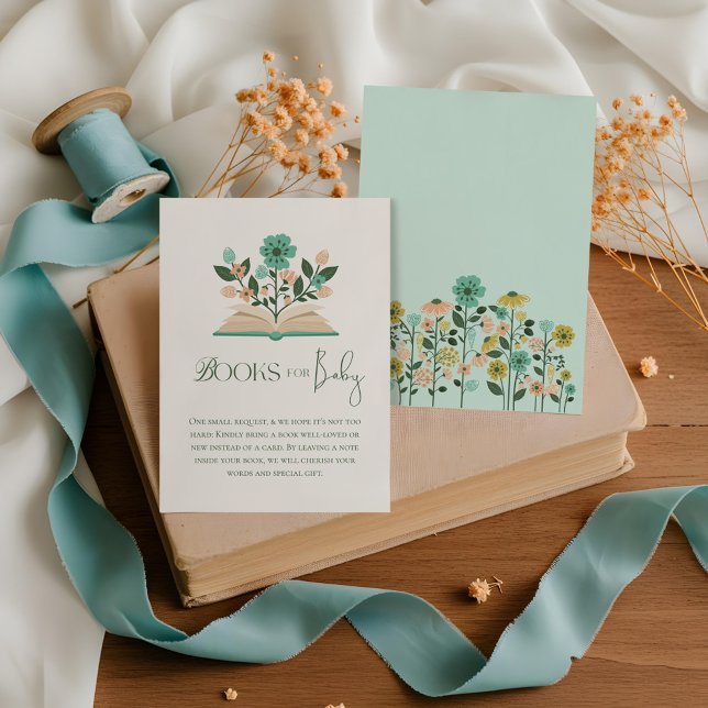 Carte D'accompagnement Livres pour bébé OEufs de Pâques & Floral Open Boo (Books for Baby Easter Eggs & Floral Open Book Enclosure Card)
