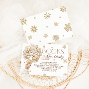 Carte D'accompagnement Livres pour bébé Ours d'hiver Baby Shower