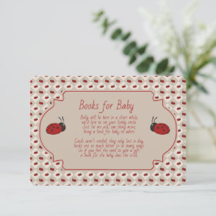 Carte D'accompagnement Livres pour bébé petites coccinelles rouges