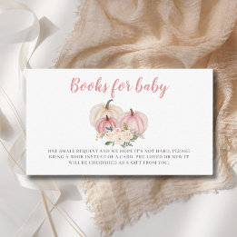 Carte D'accompagnement Livres Pour Bébé Pink Petit Baby shower Citrouille