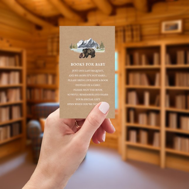 Carte D'accompagnement Livres Pour Bébé Poème Ours Baby shower Carton (Créateur téléchargé)