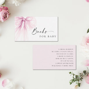 Carte D'accompagnement Livres pour bébé pour Baby Shower avec un élégant