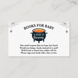 Carte D'accompagnement Livres pour bébé pour Baby Shower de sorcière d'Ha