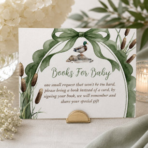 Carte D'accompagnement Livres pour bébé pour la baby shower de canard