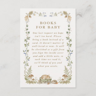 Carte D'accompagnement Livres pour bébé pour la Baby Shower Thème Forêt E