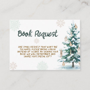 Carte D'accompagnement Livres pour bébé pour une baby shower d'hiver