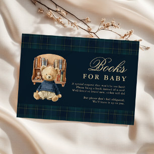 Carte D'accompagnement Livres pour bébé pour une Baby Shower élégante sur
