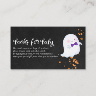 Carte D'accompagnement Livres pour bébé pour une Baby Shower Halloween su