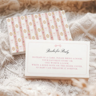 Carte D'accompagnement Livres pour bébé pour une baby shower sur le thème