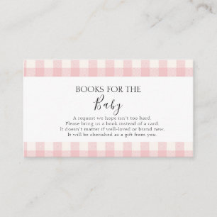 Carte D'accompagnement Livres pour bébé Q Baby shower Barbecue fille rose