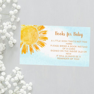 Carte D'accompagnement Livres Pour Bébé Ray Of Sunshine Baby shower
