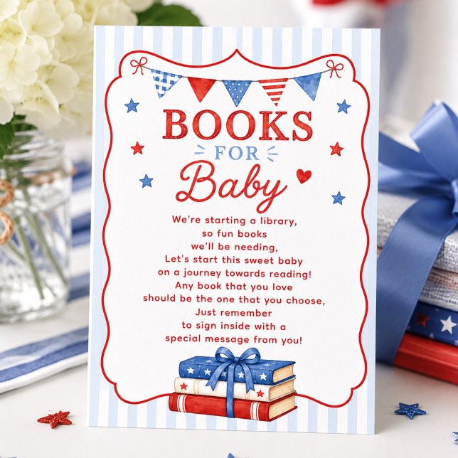 Carte D'accompagnement Livres pour bébé Red White & Due Insert (Créateur téléchargé)