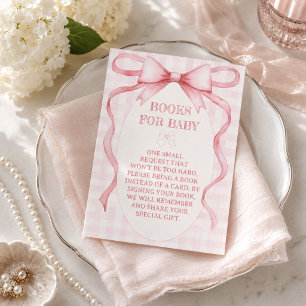 Carte D'accompagnement Livres Pour Bébé Ruban Rose Vintage Thématiques