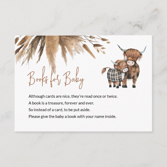 Carte D'accompagnement Livres pour bébé Saint-Vache Thème de ferme rustiq (Devant)